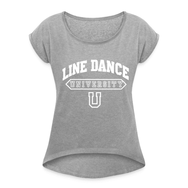 Women's Line Dance Roll Cuff T-Shirt - Stylish & Comfortable Dancewear Top