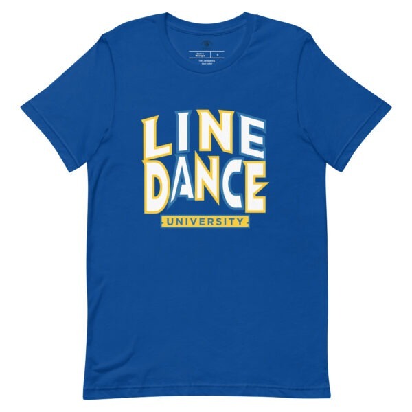 Royal Blue Unisex Line Dance 90s T-Shirt: Vintage Style Dancewear for Men and Women